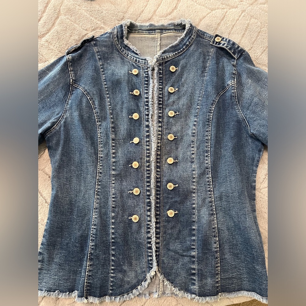 Denim Military Jean Jacket